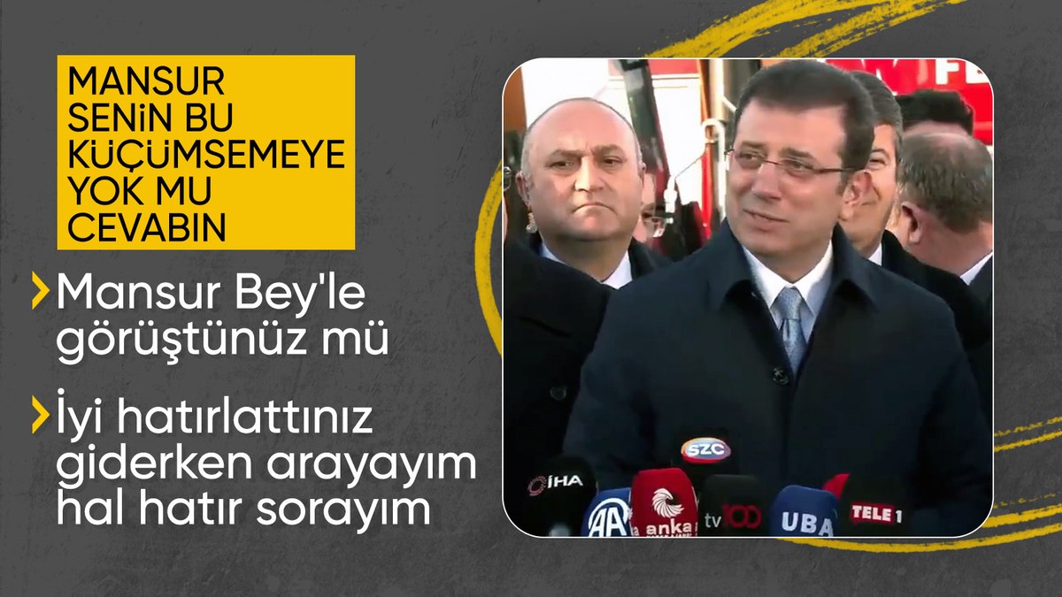 Ekrem İmamoğlu’nun küçümseyici Mansur Yavaş açıklaması